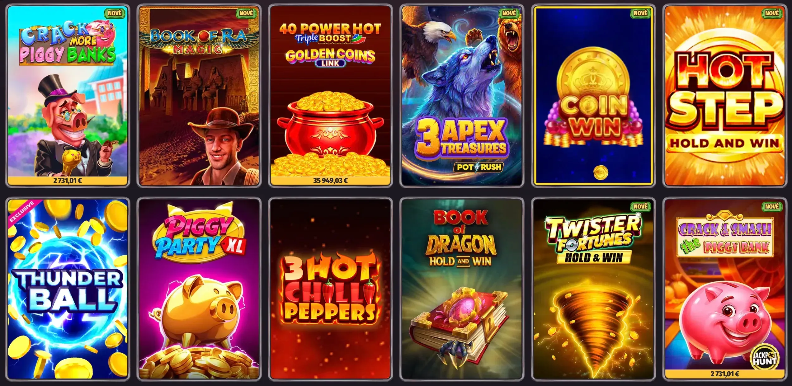 Kolekce her v casino Dragonia